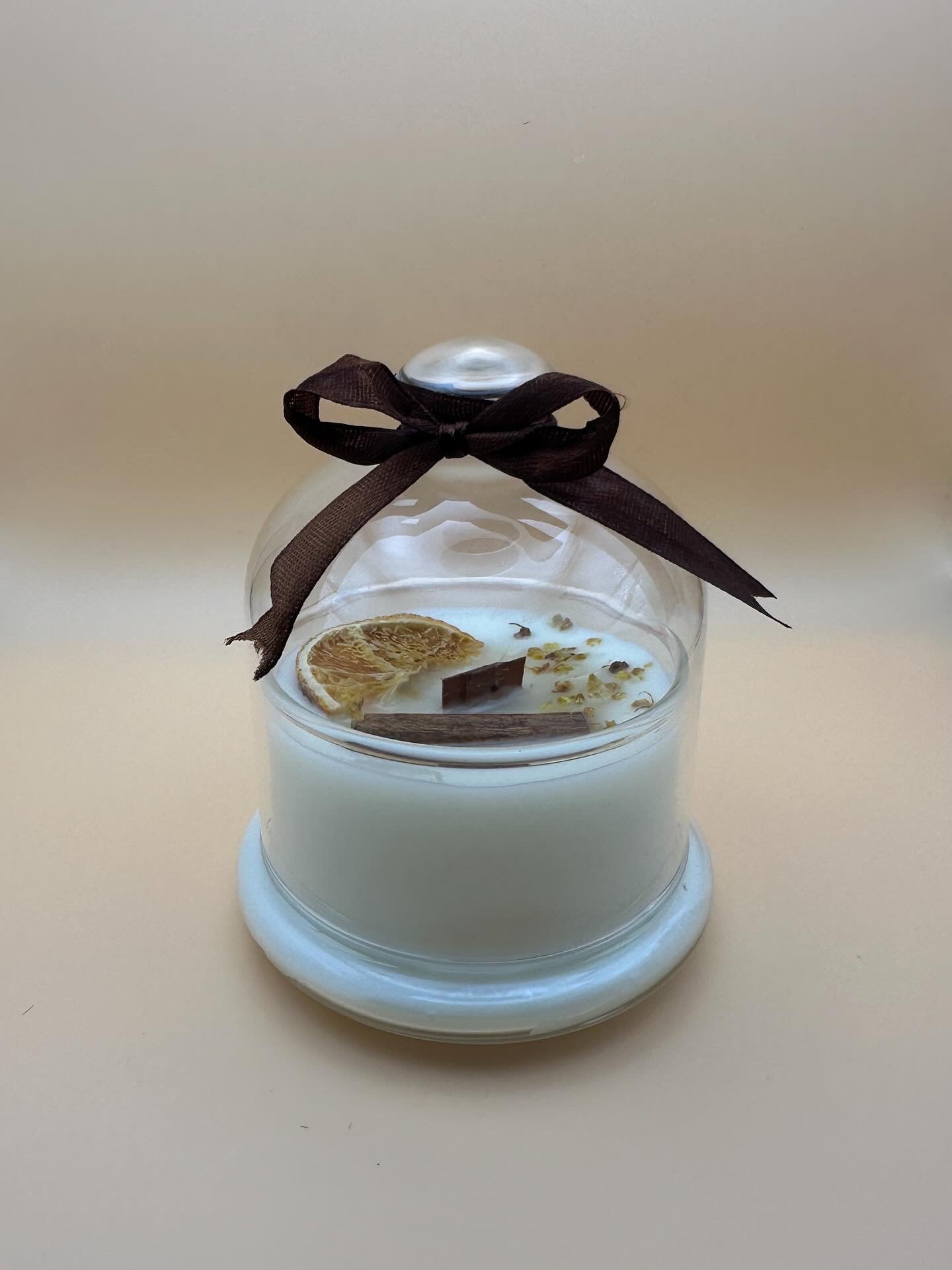 Candela in cloche di vetro piccola