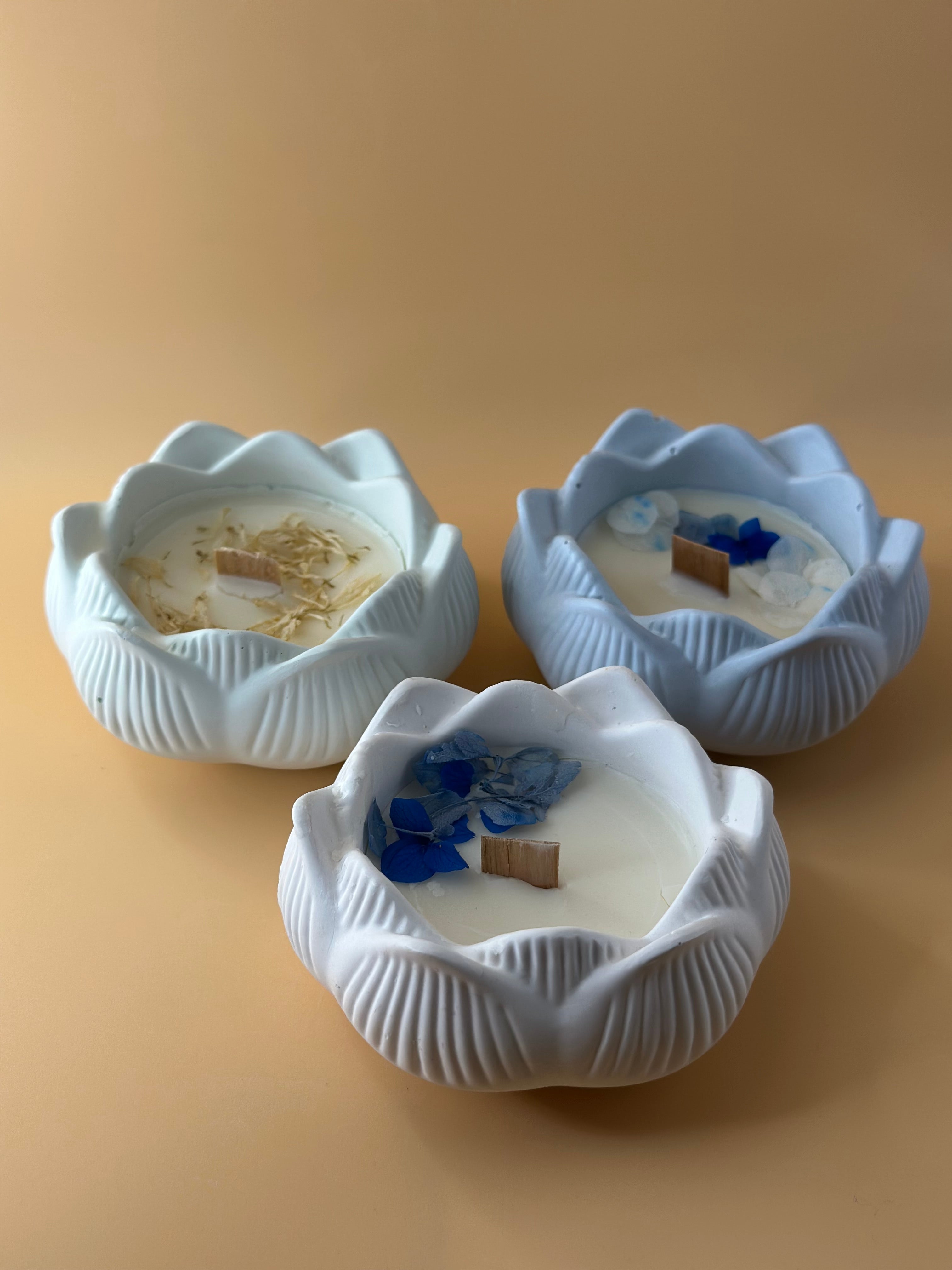 Bomboniere-Candele in contenitore in eco resina