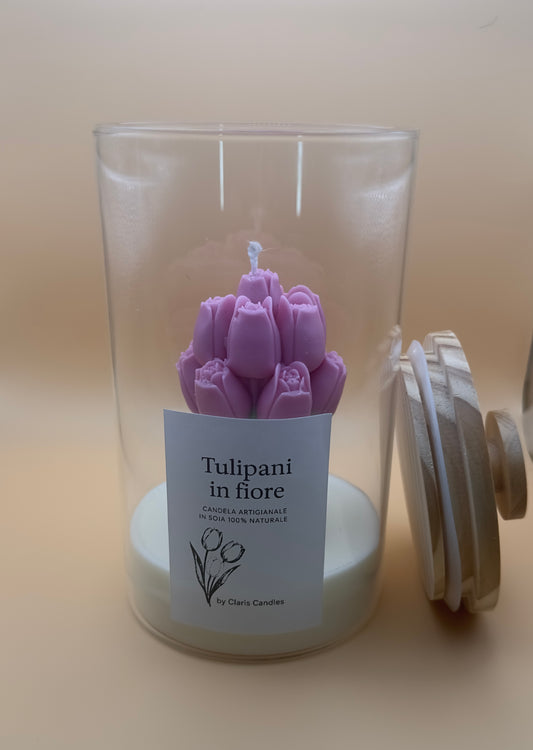 Candela “Tulipani in fiore”
