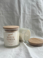Candela in vetro con tappo