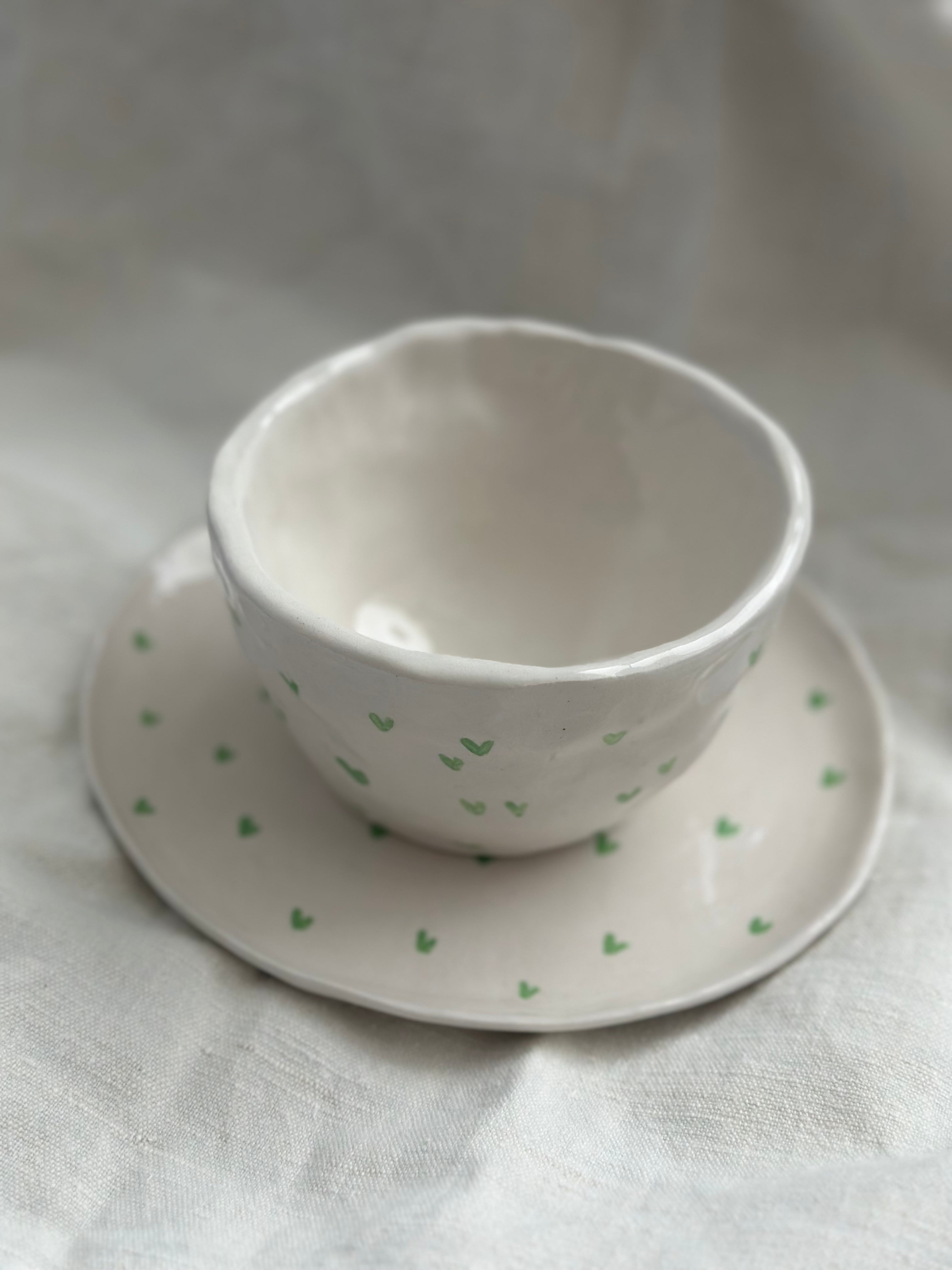 Set Tazza + Piatto Personalizzato in Ceramica
