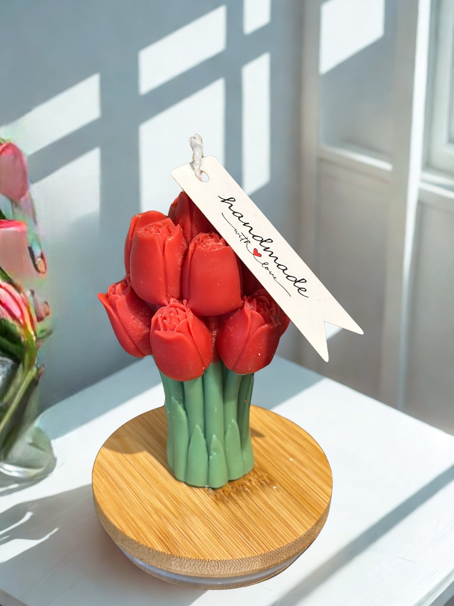 Candela mazzo di tulipani