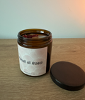 Candela in vetro ambrato